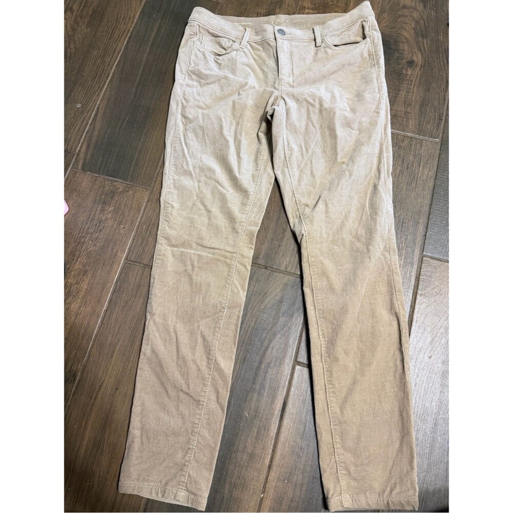 LOFT Skinny Corduroy Pants in Light Tan